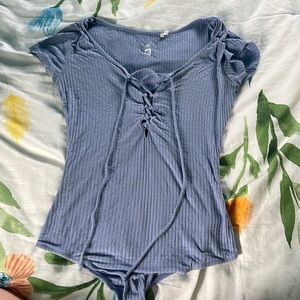 Front lace up body suit size XS